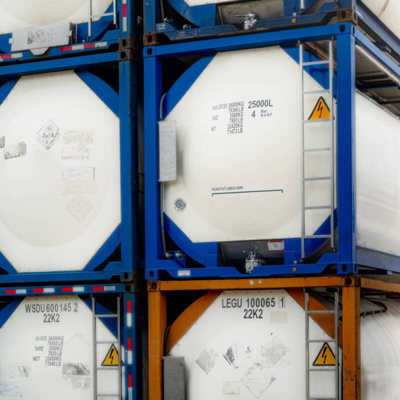 Chemical tank container. ISO tank container for chemical deliver